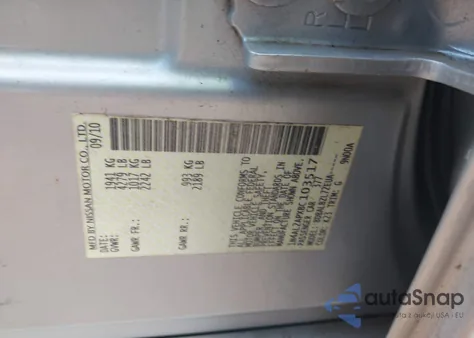 2011 Nissan Altima 2.5 S z USA, uszkodzony, nr VIN 1N4AL2APXBC103517